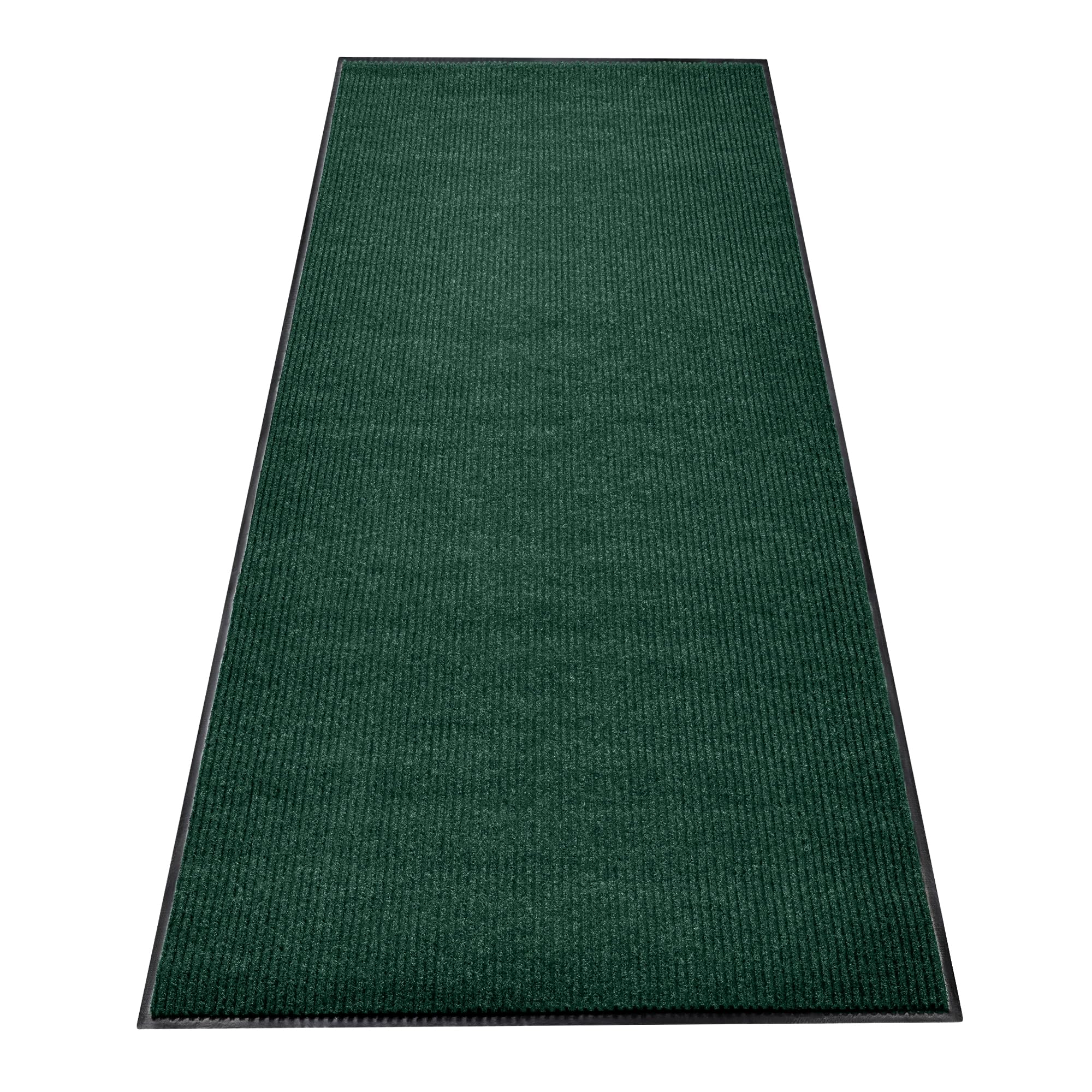 Durable Rubber Door Mat - Heavy Duty, Indoor/Outdoor, Easy Clean, Waterproof, Low-Profile Mat for Entry, Patio, Garage - Stylish (Green, 6' x 2' (Mud Trapper))