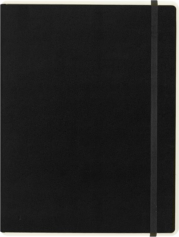 Moleskine Paper Tablet Hard Cover Smart Notebook, Plain/Blank, XL (7.5" x 9.75") Black, Compatible w/ Moleskine Pen+ Ellipse (Sold Separately) & App, Digitize & Organize, Bullet Journal, 176 Pages
