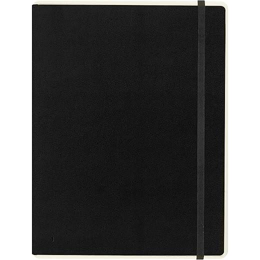 Moleskine Paper Tablet Hard Cover Smart Notebook, Plain/Blank, XL (7.5" x 9.75") Black, Compatible w/Moleskine Pen+ Ellipse (Sold Separately) & App, Digitize & Organize, Bullet Journal, 176 Pages