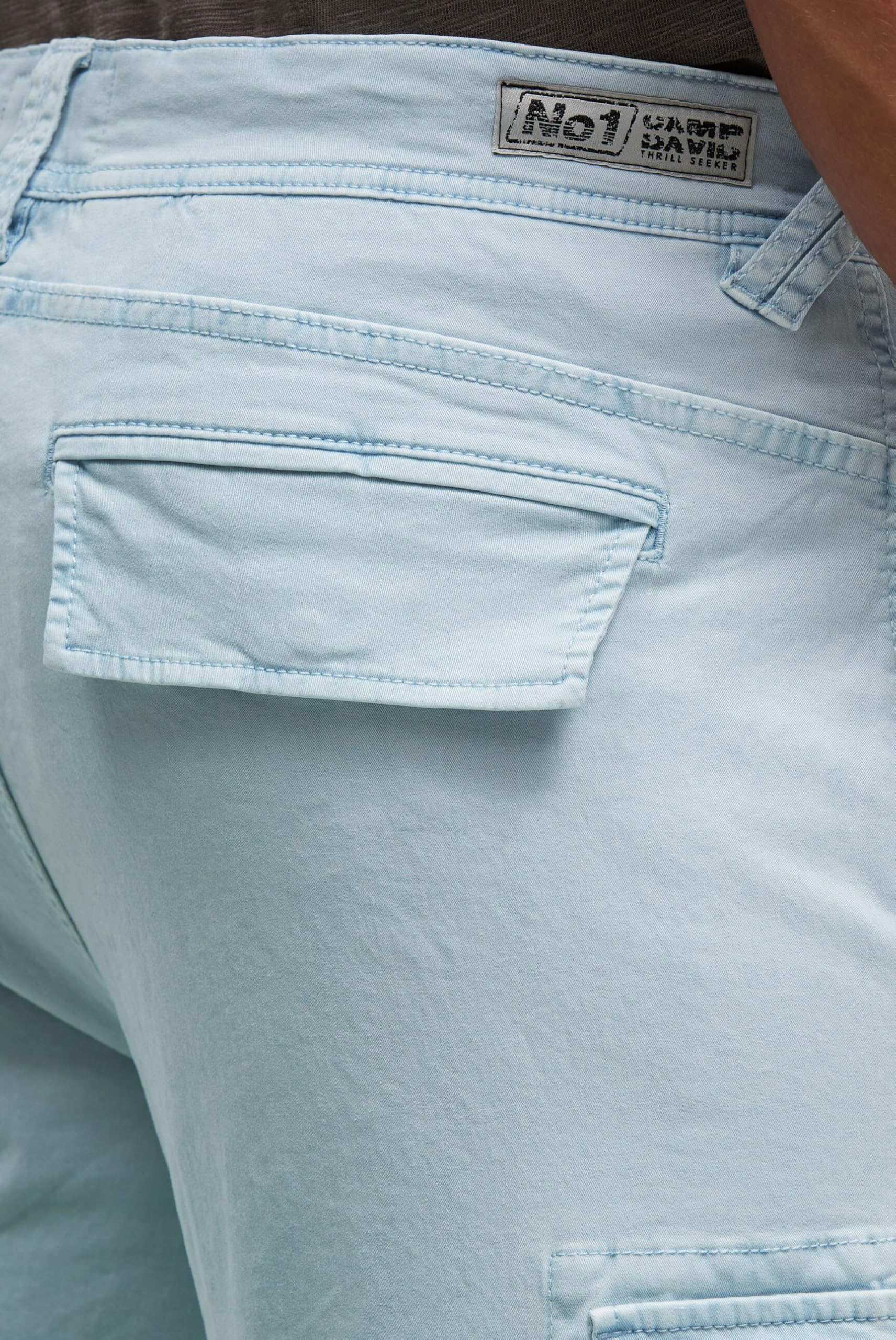 Camp David Herren Cargo Shorts mit Prints im Used Look