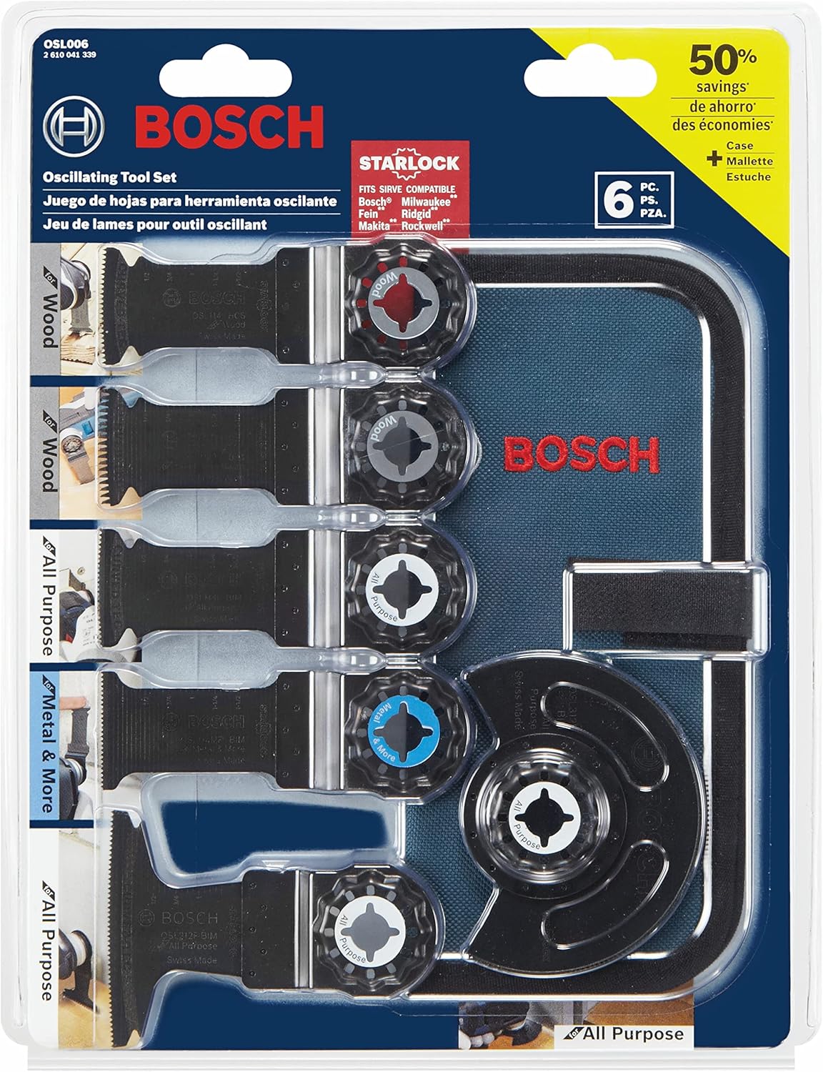 Bosch OSL006 5-Piece Starlock Oscillating Multi Tool Accessory Set - Image 1