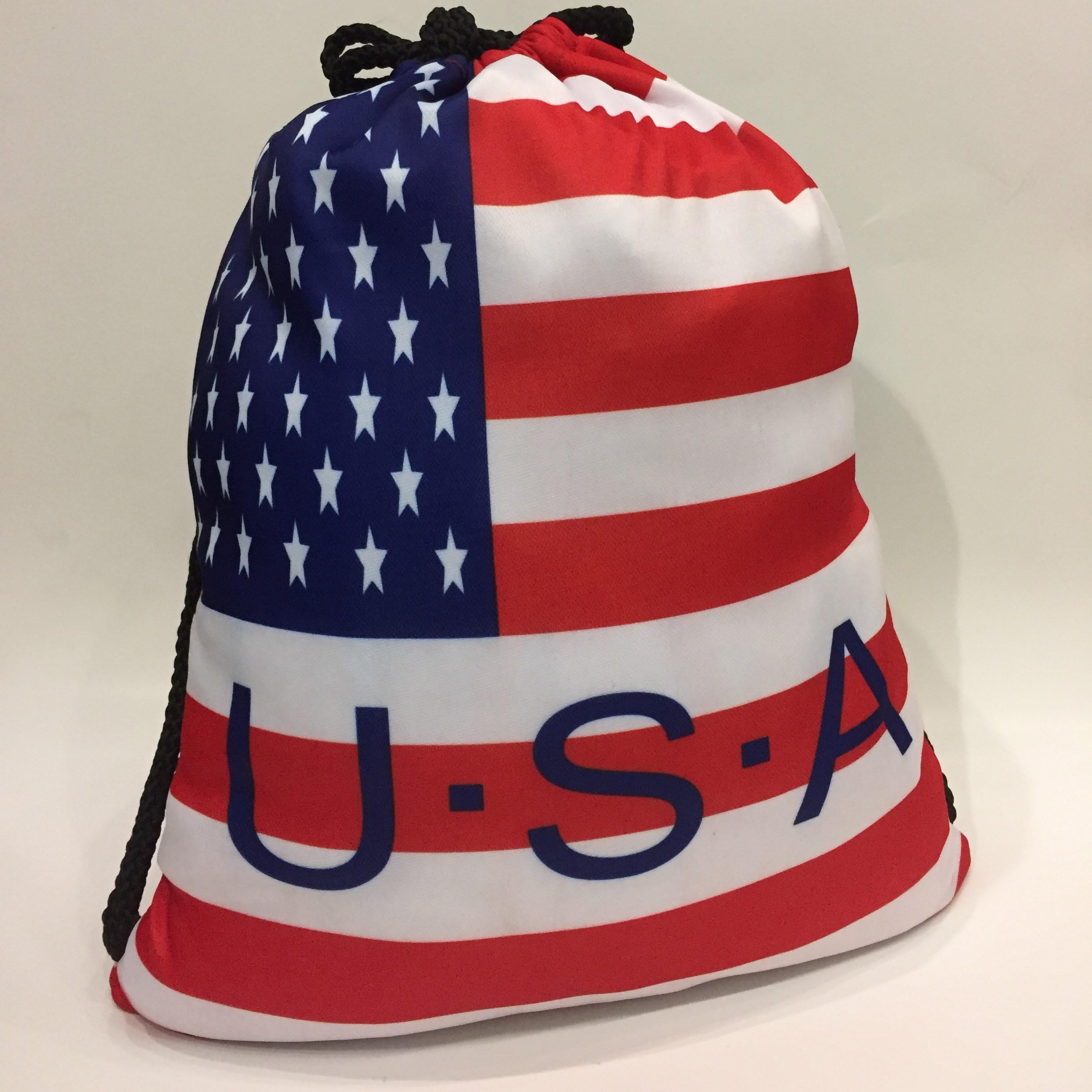 Volcano The Most Patriotic American Flag Drawstring Backpack. Ideal for The Gym, Beach, School, Shopping, Hiking, Sports Events. Great Gift!