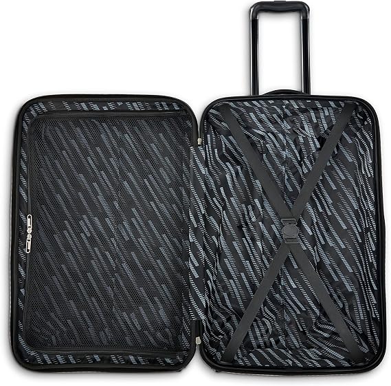 American Tourister Groove Hardside Luggage with Spinner Wheels, Black, 3-Piece Set (Carry On, Medium, Large)