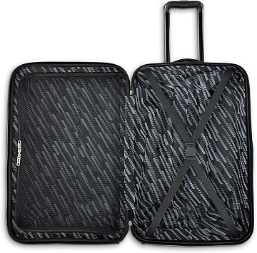 American Tourister Groove Hardside Luggage with Spinner Wheels, Black, 3-Piece Set (Carry On, Medium, Large)