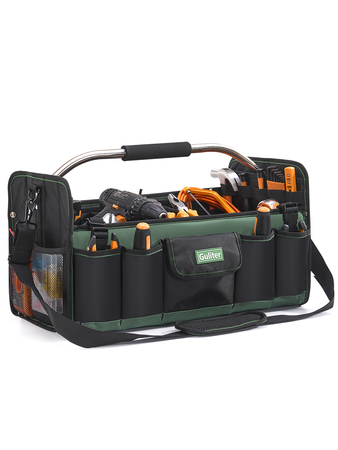 Guliter 20 Inch Large Tool Bag,Heavy Duty Open Top Tool Tote,25