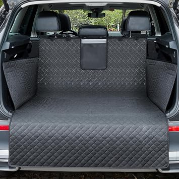 Lekereise SUV Cargo Liner for Dogs, 600D Heavy Duty Waterproof Dog Trunk Mat - Non-Slip Cargo Mat for SUV/Truck 53.15"x78.74", Fit Large Dogs & Multi-Pet Families, Foldable and Machine Washable-Black