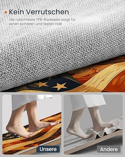 Miniatura 5 de Washable Large Round Area Rug for Living Room, American Flag Round Rugs 6Ft Non Slip, Soft Circle Carpet for Bedroom Dining Room Under Table, Rust