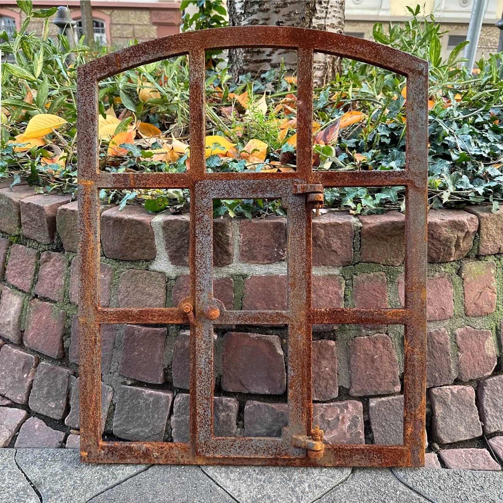 aubaho Stallfenster Rost Fenster zum Öffnen Scheunenfenster 71cm Eisen Antik-Stil Eisenfenster Deko Garten