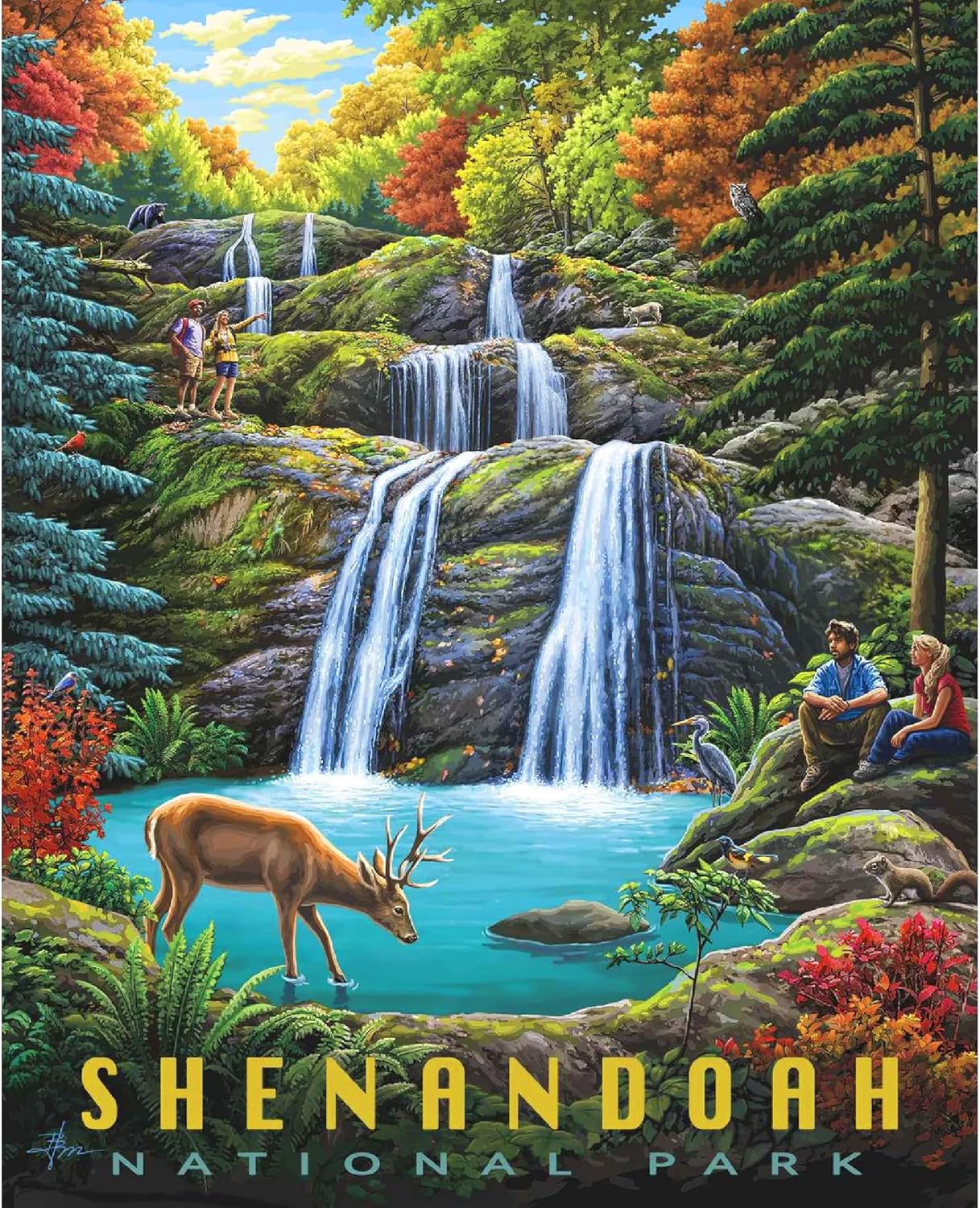 Boardwalk Puzzles Shenandoah National Park, 500 Piece Jigsaw Puzzle for Adults, 16 x 20 Inches, Made in USA