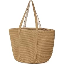 Straw Bag, Beach Bag Straw Beach Bags for Women Foldable Packable Beach Tote Lightweight Shoulder Handbags