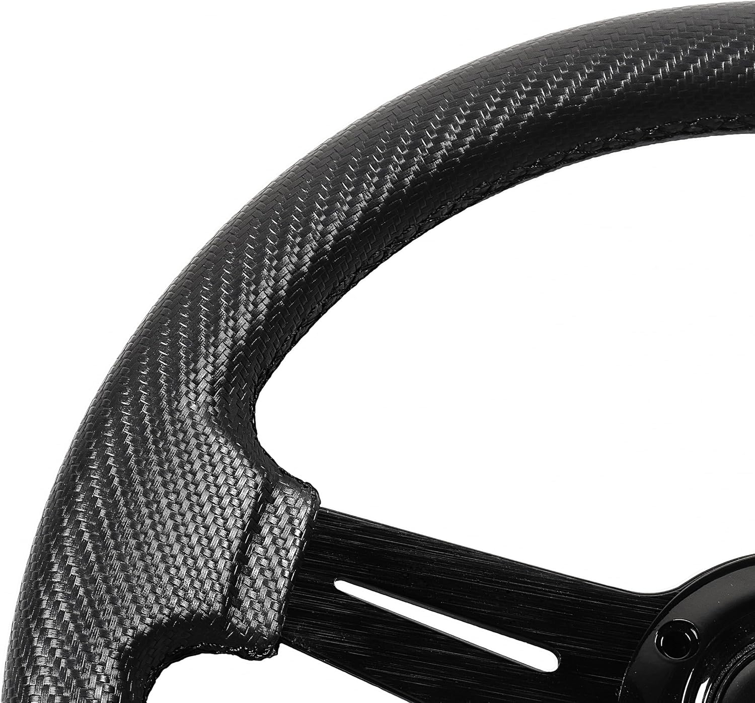 N2MU Golf Cart Steering Wheel 13 inch Universal for EZGO TXT RXV Club Car DS Precedent and Yamaha Black