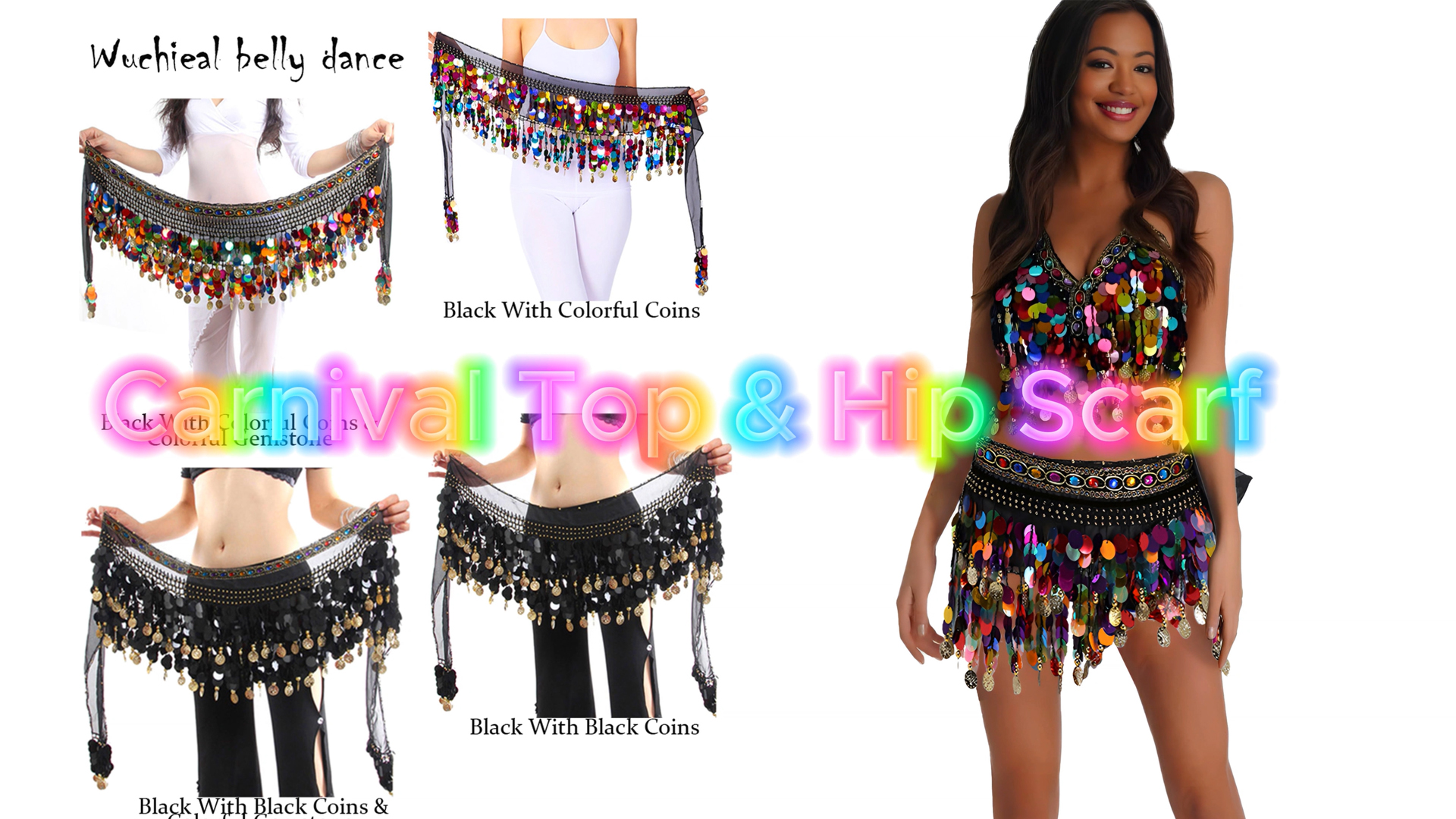Amazon.com: Wuchieal Women's Belly Dance Hip Scarf, Sweet Belly