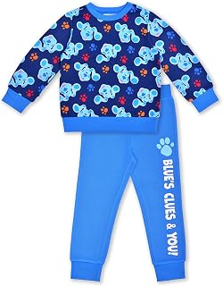 Nickelodeon Blue’s Clues & You Boys’ Sweatshirt and Jogger Set for Infant and Toddler – Blue/Navy