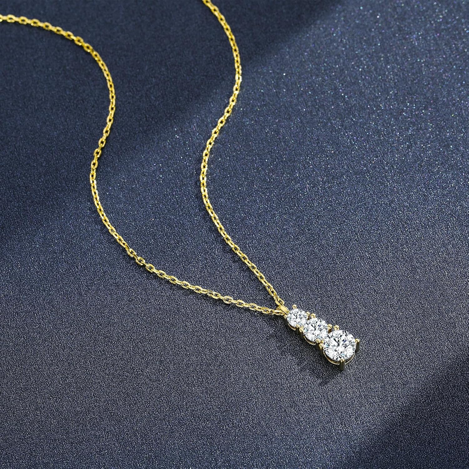 SBLING Platinum-Plated or 18K Gold Plated Cubic Zirconia Pendant Necklace for Women
