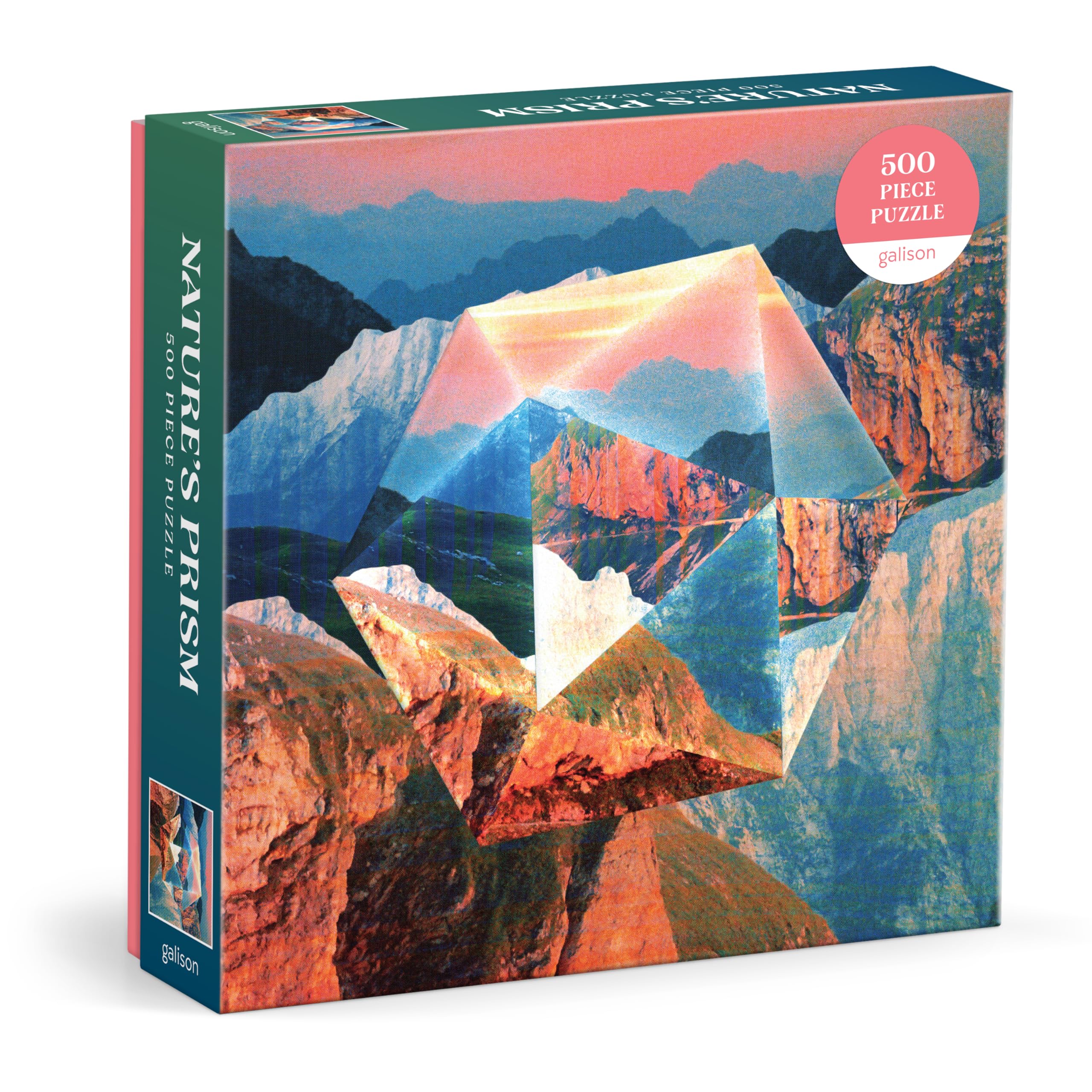Galison Nature's Prism – 1000 Piece Puzzle Featuring Prisms Superimposed Over Vibrant Canyon Filled Landscapes
