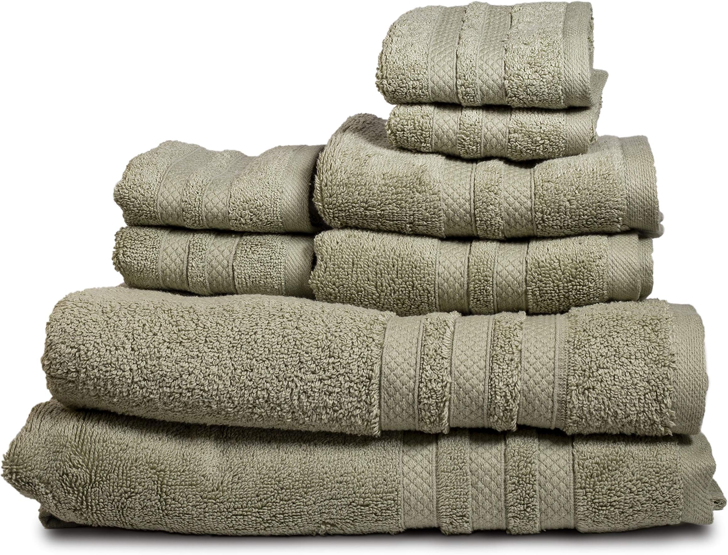 Pure Extravagance Luxury Set - 8-Piece Set of 2 Bath, 2 Hand, and 4 Washcloth Towels - 550 GSM 100% Cotton - Hotel and Spa Quality - Absorbent Quick Dry Bathroom and Kitchen Cloths