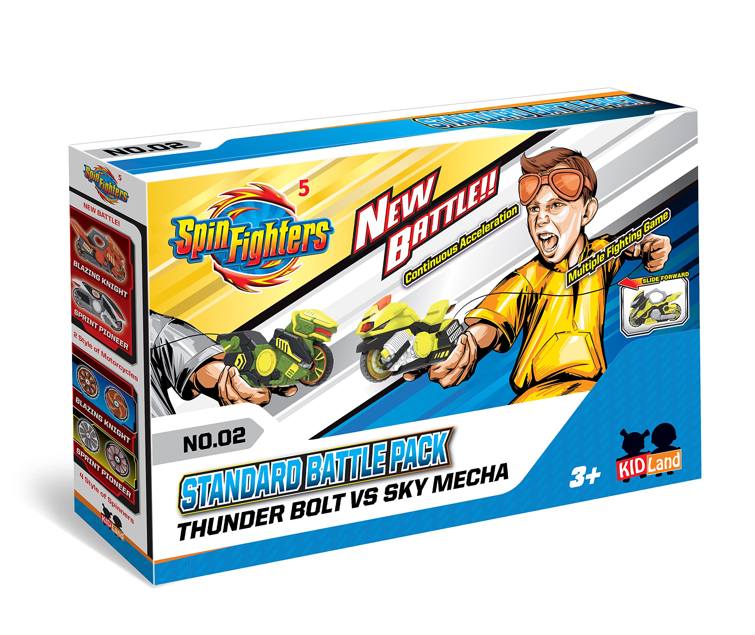 5 Battle Pack Thunder Bolt VS Sky Mecha Spinner Toy, One Size