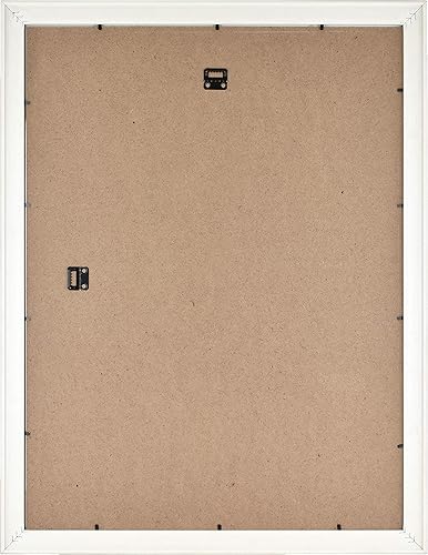 Miniatura 4 de MCS - Marco para póster con estilo de museo, veta de madera blanca, colgante vertical y horizontal para pared, marco de fotos grande para fotos,