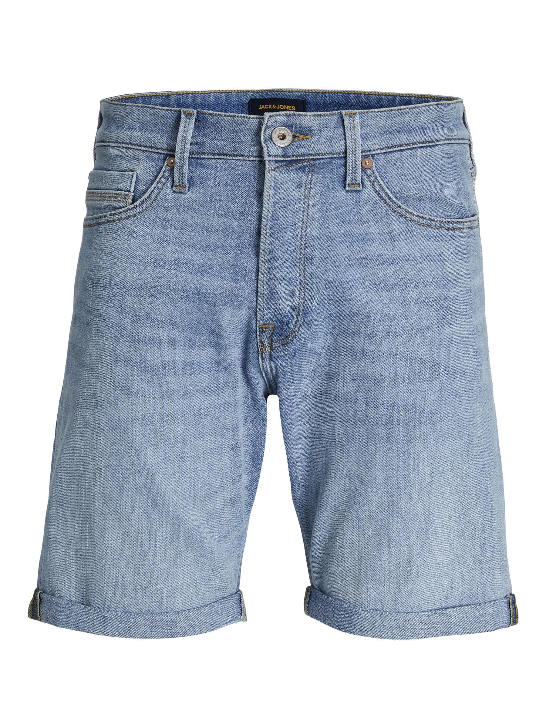 JACK & JONES Mens Chris Shorts Blue Denim M