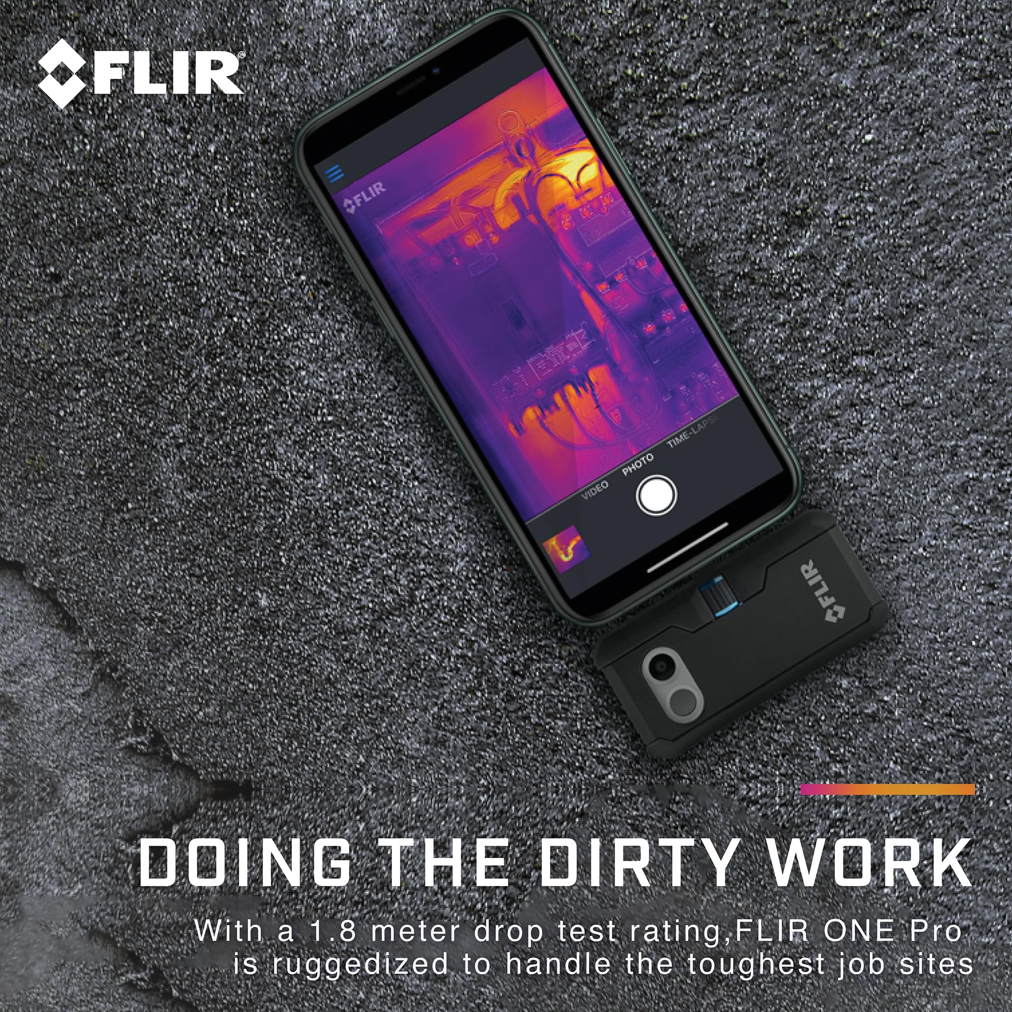 Flir One Pro Lt 435-0013-03 Kamera Termowizyjna, Czarny, 6 x 3 cm