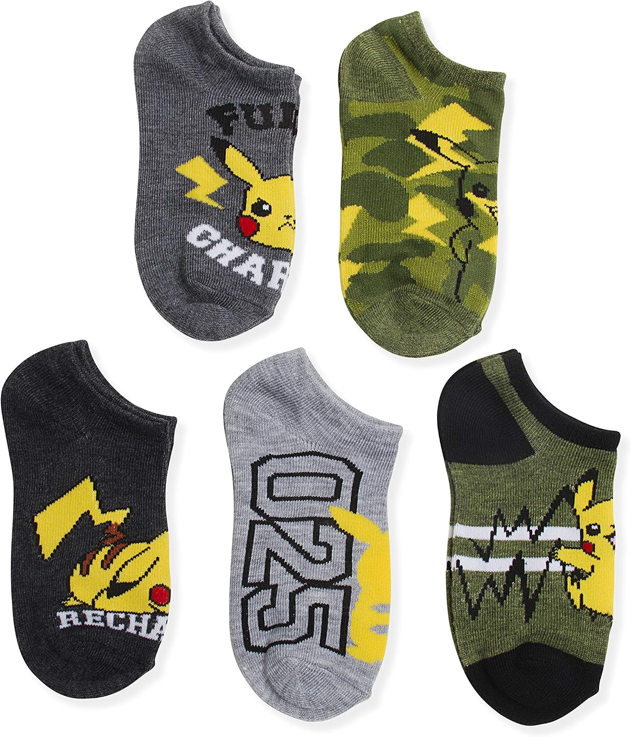 Pokemon Boys 5 Pack No Show Socks image 3