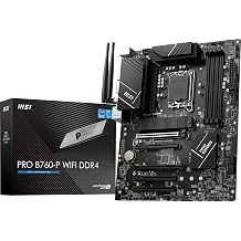 MSI PRO B760-P WiFi DDR4 ProSeries Motherboard Supports 12th/13th Gen Intel Processors, LGA 1700, DDR4, PCIe 4.0, M.2, 2.5Gbps LAN, USB 3.2 Gen2, Wi-Fi 6E, ATX