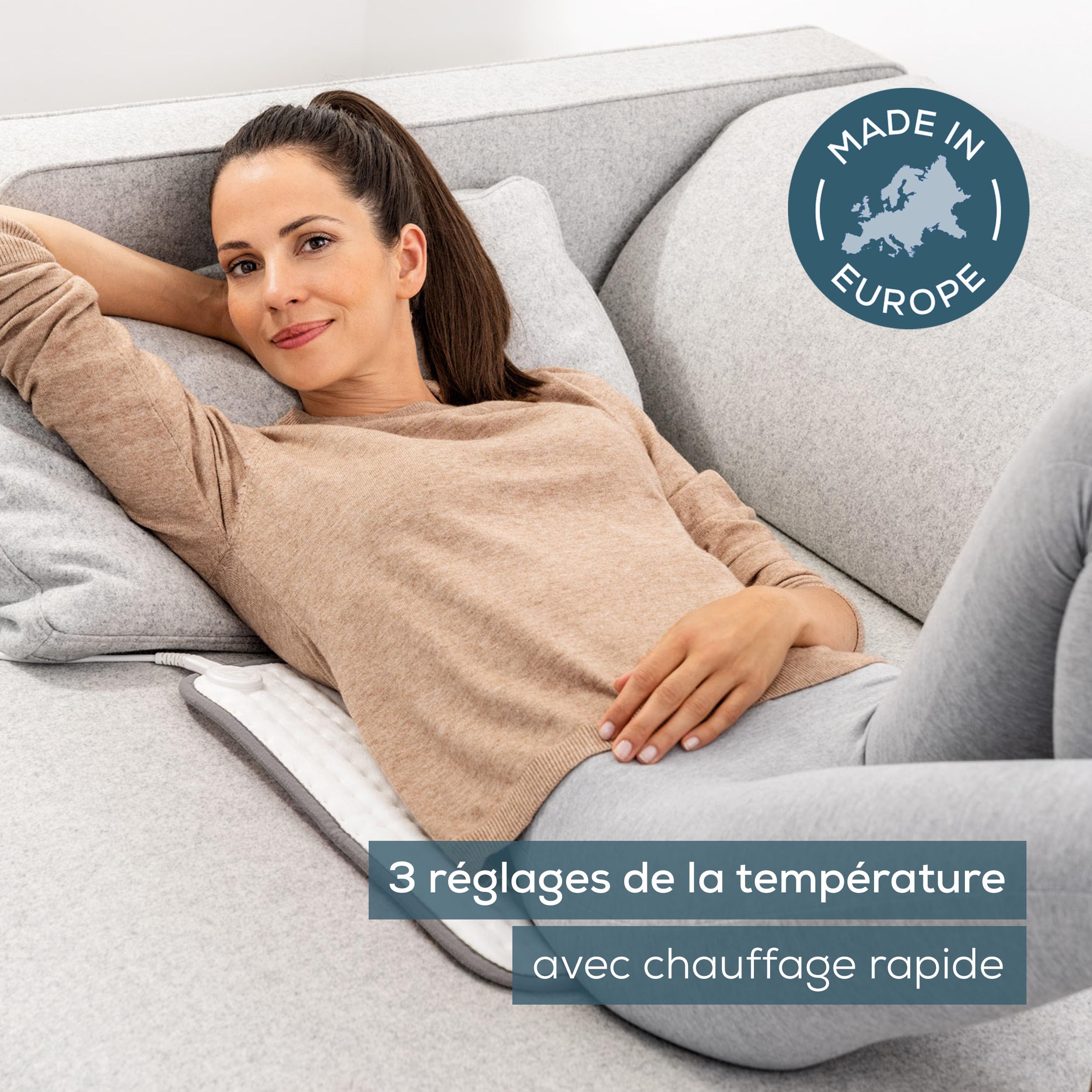 Beurer HK Limited Edition 2023 Coussin chauffant, douillet avec 3 niveaux de température et arrêt automatique, lavable en machine