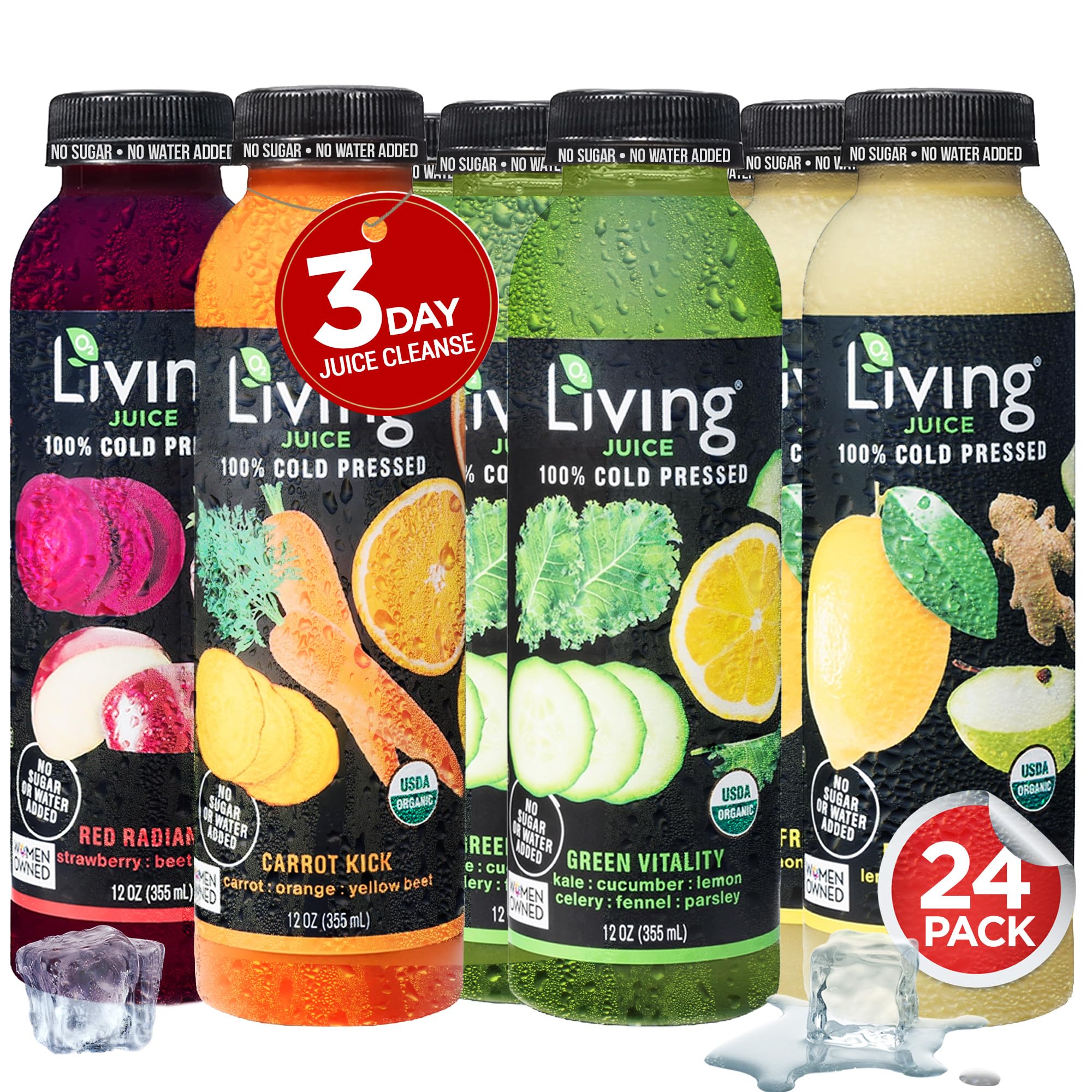 Amazon.com : O2 Living Juice Cold Pressed Drink - 3-Day Organic