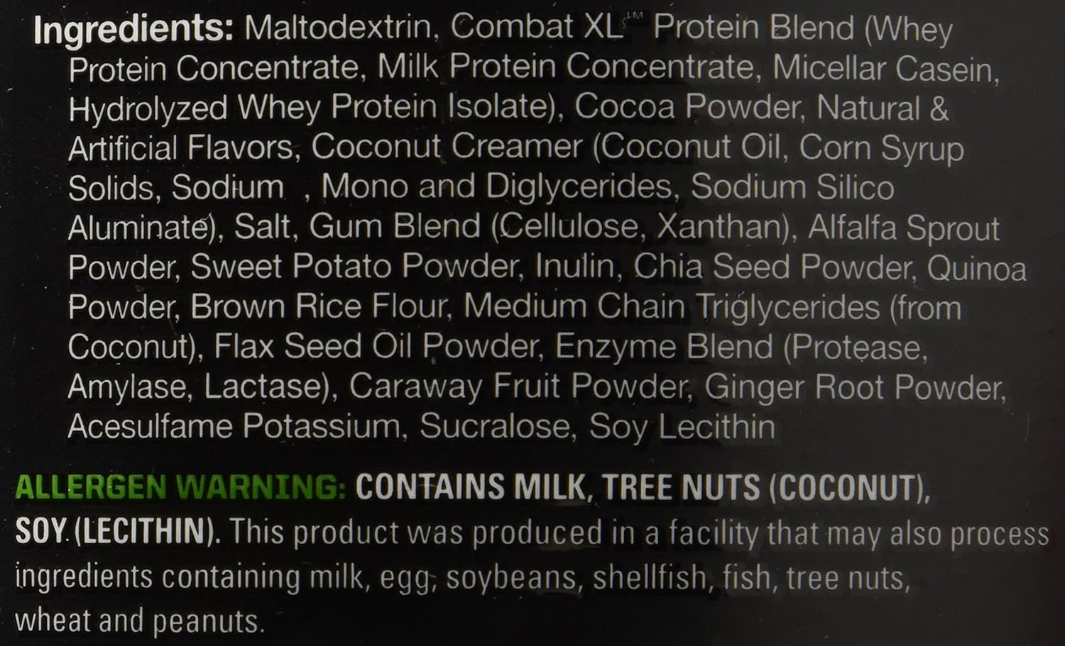 MusclePharm Combat XL Mass Gainer Powder, Weight Gainer Protein Powder, Chocolate, 6 Pounds, 8+ Servings : Health & Household