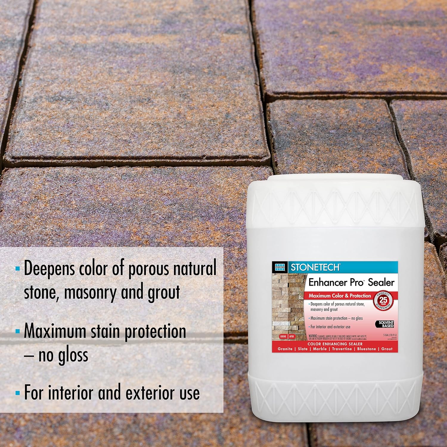 STONETECH Enhancer Pro Sealer, 5 Gallon (18.9L)