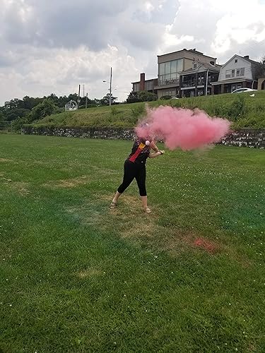 Miniatura 10 de JM Gender Reveal - Pelota de béisbol para baby showers y fiestas de revelación - 100 polvo de Holi natural Azul