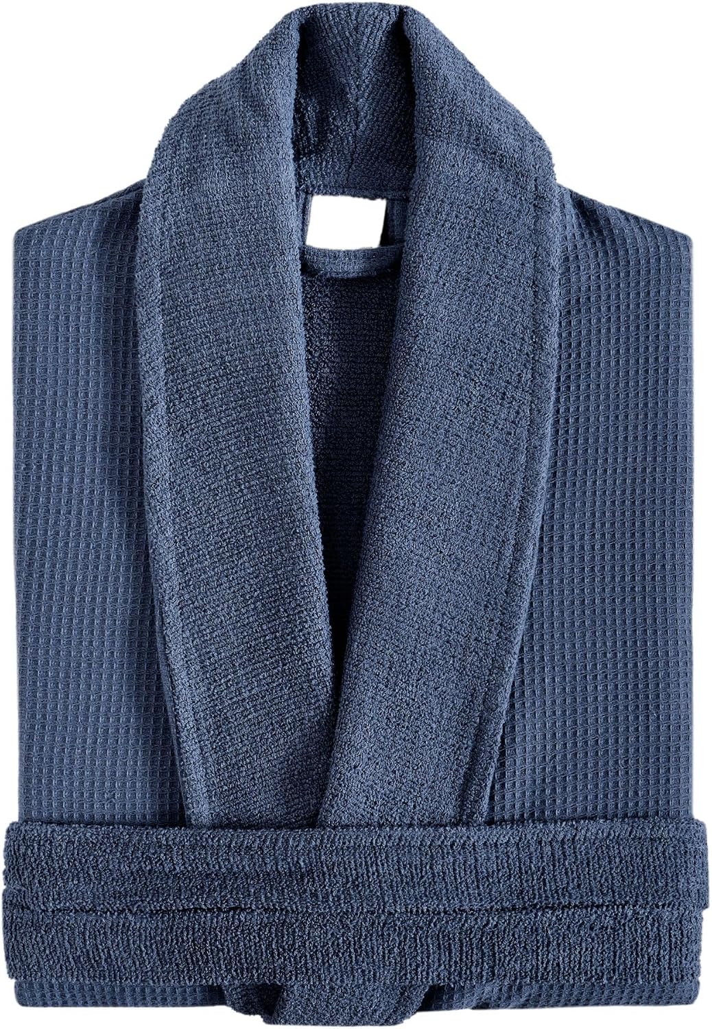 sea me at home Turkish Cotton Waffle Bathrobe, Luxury Spa Hotel Shawl Collar Robe for Women & Men, Plush Terry Inside