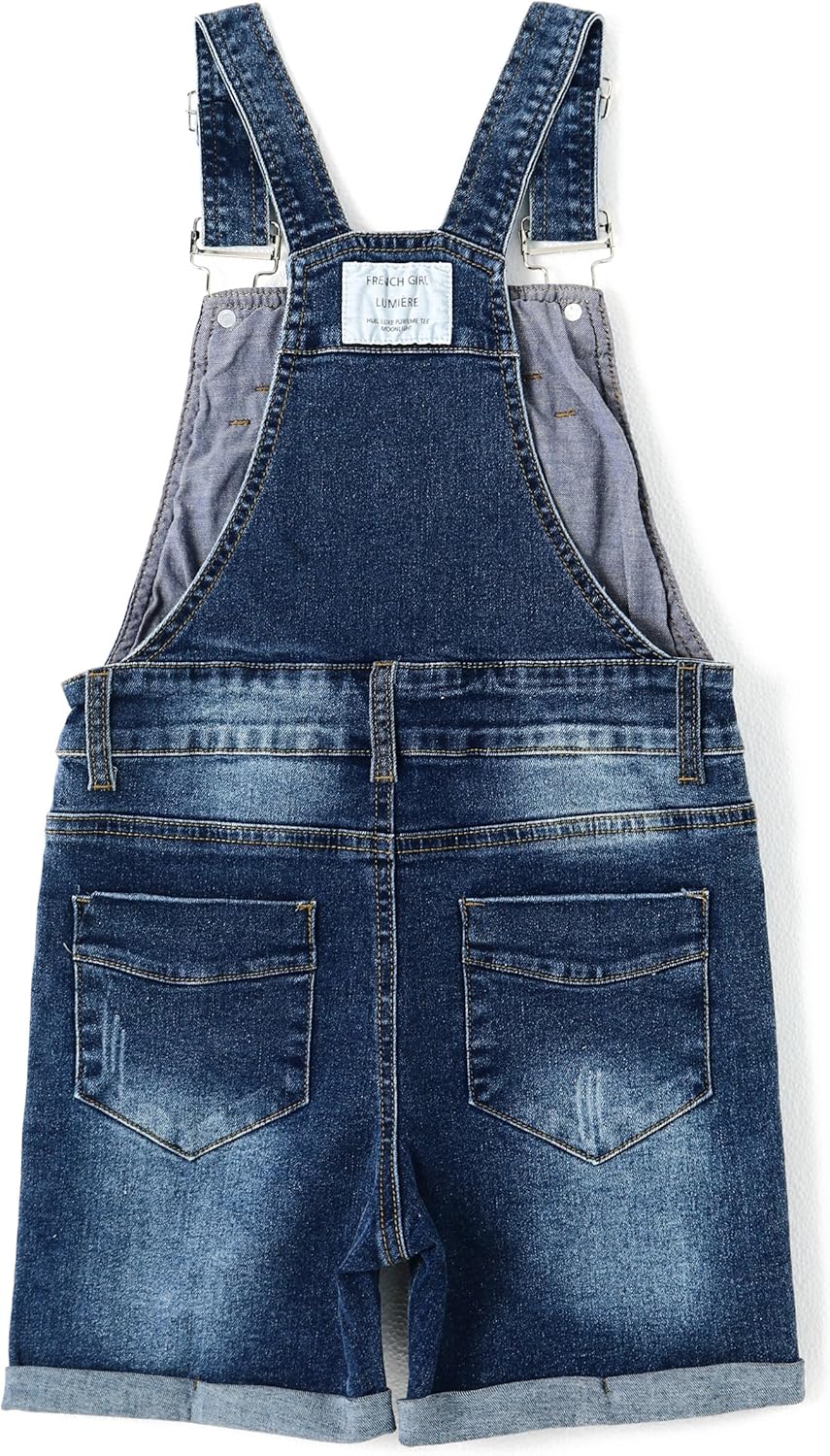 KIDSCOOL SPACE Girls Shorts,Baby Little Girls Stretchy Denim Slim Summer Shortalls - Image 2