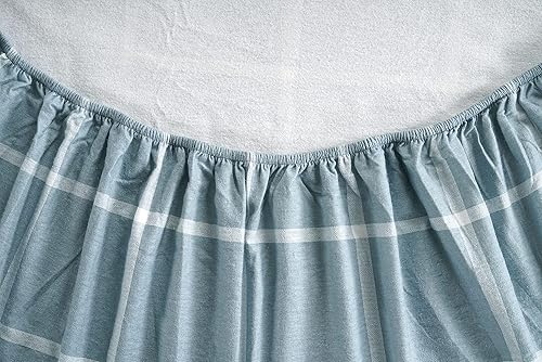 Miniatura 4 de LANE LINEN Juego de sábanas de franela de 100 % algodón de 4 piezas, tamaño matrimonial, juegos de cama ligeros, súper suaves, acogedoras y cálidas,