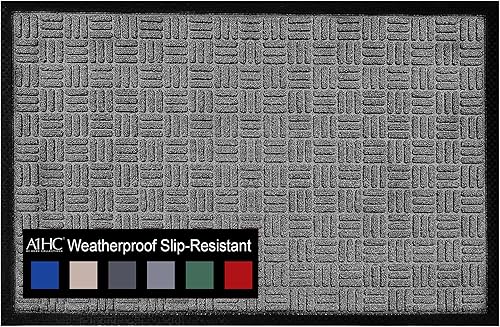 Miniatura 1 de A1HC - Tapete de goma de polipropileno duradero y versátil para todo tipo de clima, para interiores y exteriores, fácil de mantener la puerta