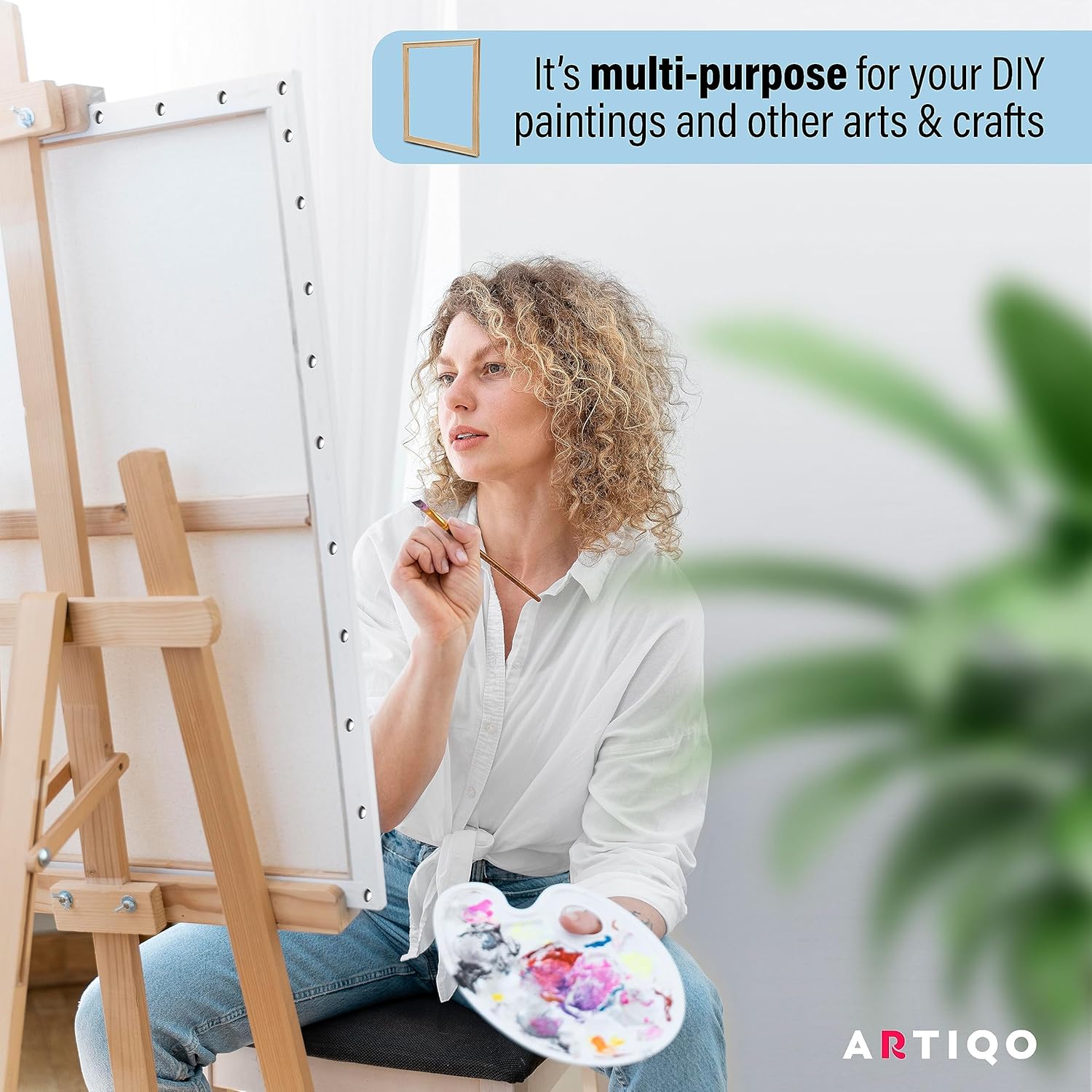 DIY Canvas Stretcher Bars 20x28 Inch Canvas Frame - Easy to Assemble, Gallery Wrap Oil Frame Kits Canvas Wood Stretcher Bars- for Oil Paintings, Prints, Paint by Numbers & Posters