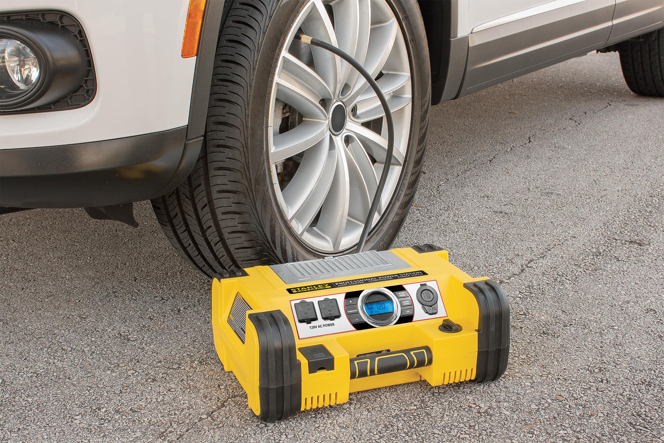 STANLEY PPRH7DS 1400 Peak Amp Battery Booster Jump Starter Power Station with USB AC Air Compressor — view 7