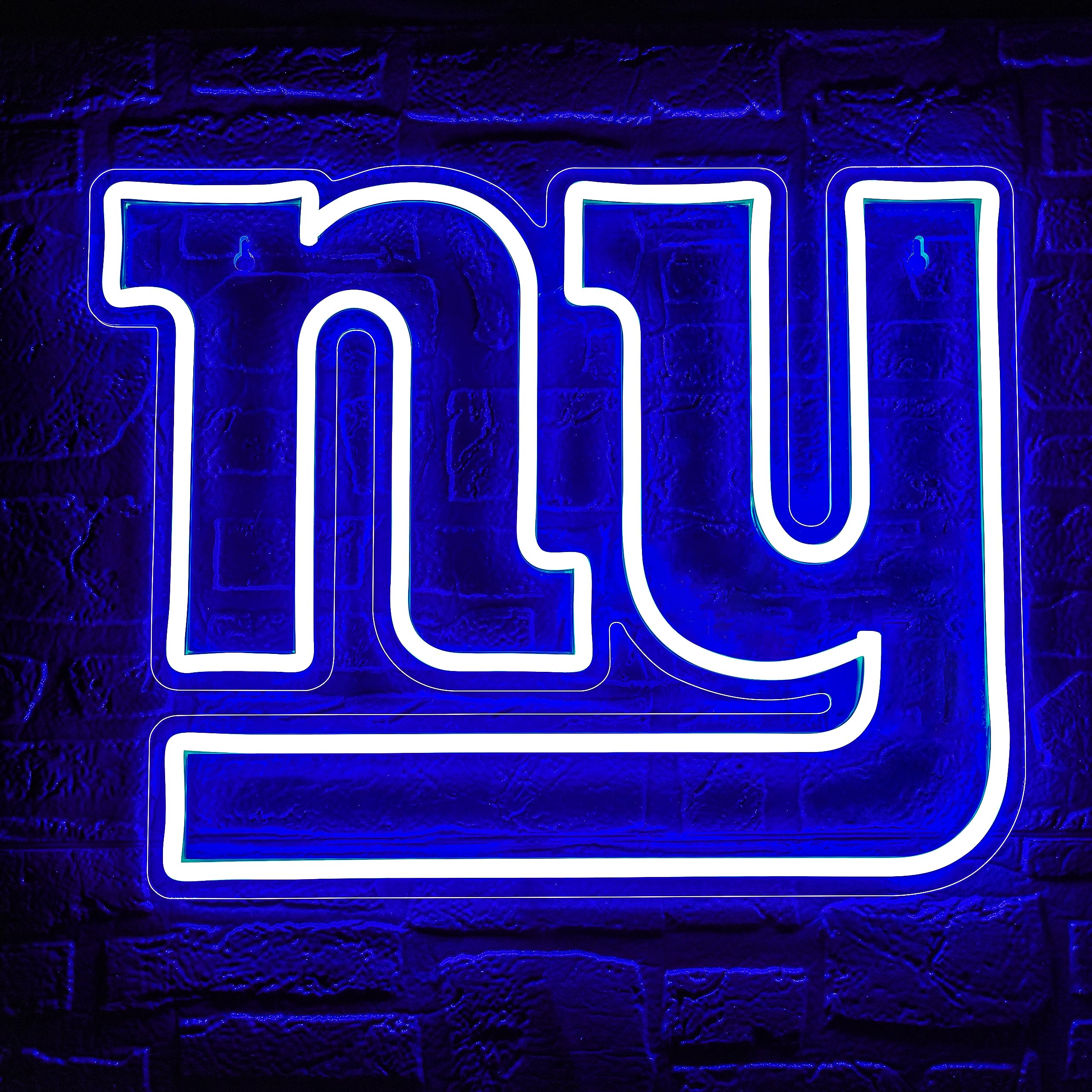 Neon Sign for Wall Decor,Neon Sign for Man Cave or Garage Decor,Birthday Gifts for Men with Footaball or Rugby Team Logo Sign,Blue Neon Sign for Bar,Dorm,Party Decorations,Game Room Decor Size