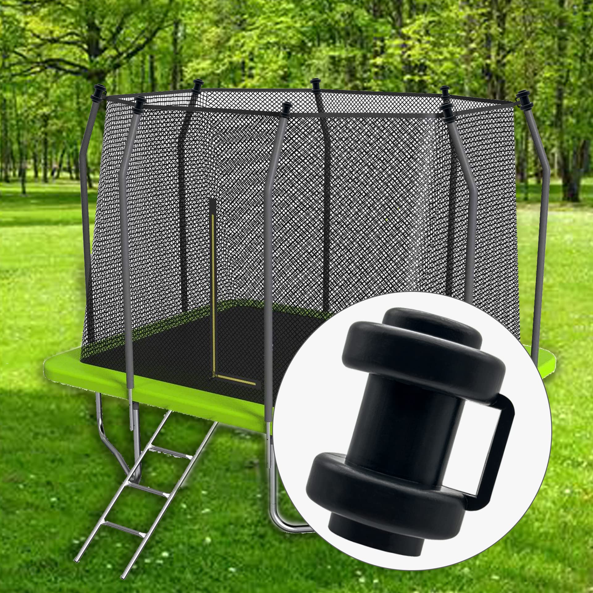 Tappi Terminali Per Trampolino - Copertura Per Pali Della Rete Di Sicurezza - Set Da 8 Pezzi (25 Mm) - Foto 9