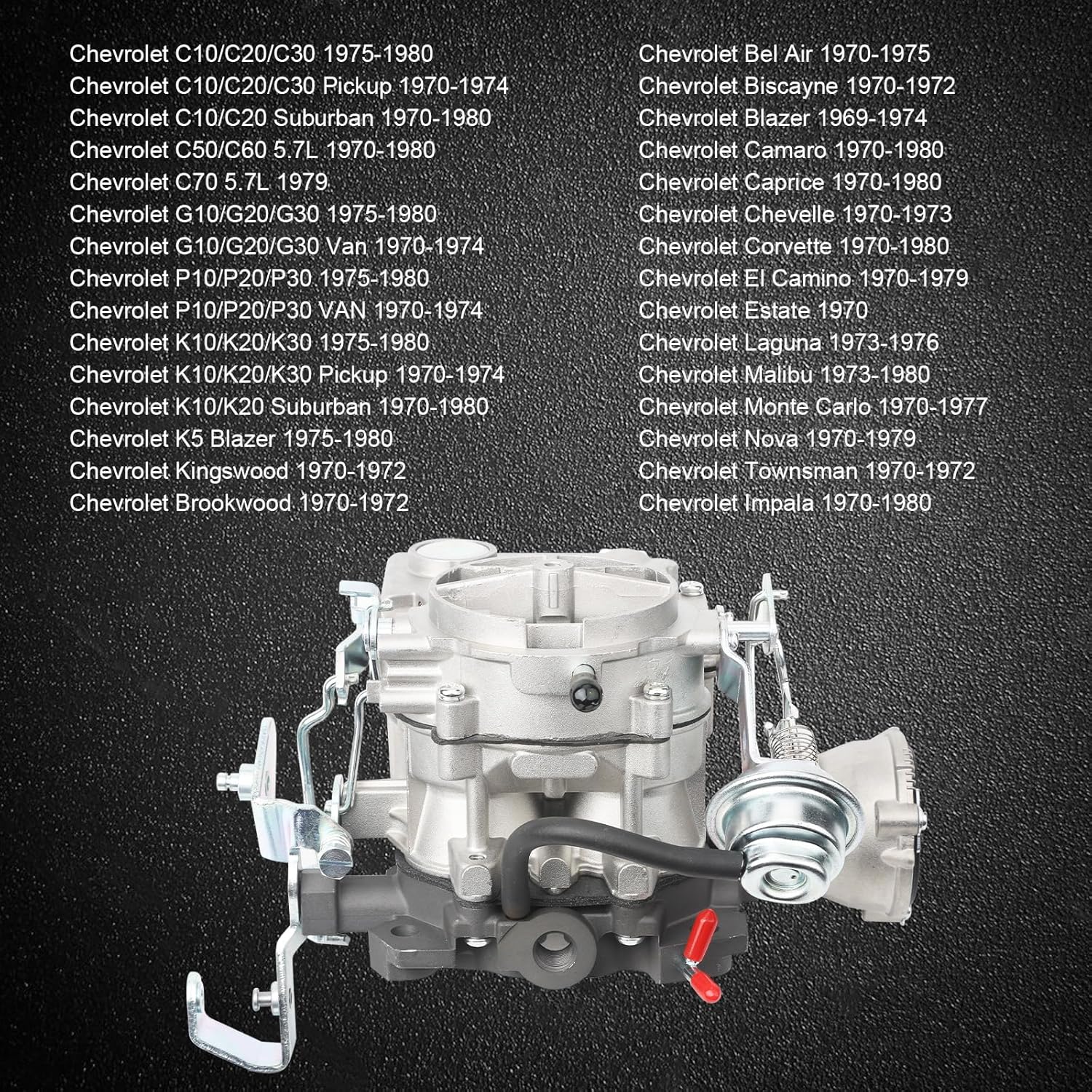 2 Barrel Carburetor for 1970-1980 Chevy with 5.7L 350Cu Engine, 6.6L 400Cu Engine