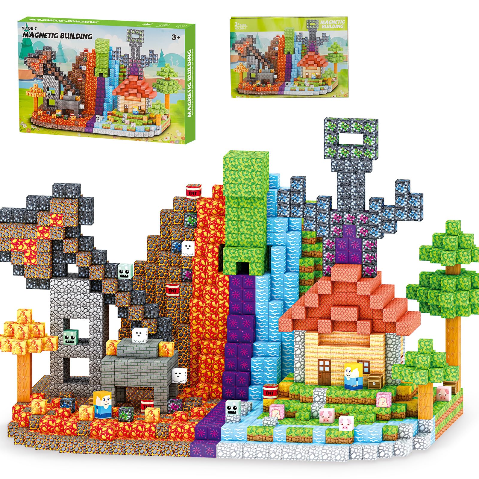 DUHLnote Magnetic Blocks 150PCS for Kids, Building Toys for Boys & Girls. STEM Learning, Montessori, Fidget, Sensory Cubes. Magnet Tiles Block Gifts for Toddler