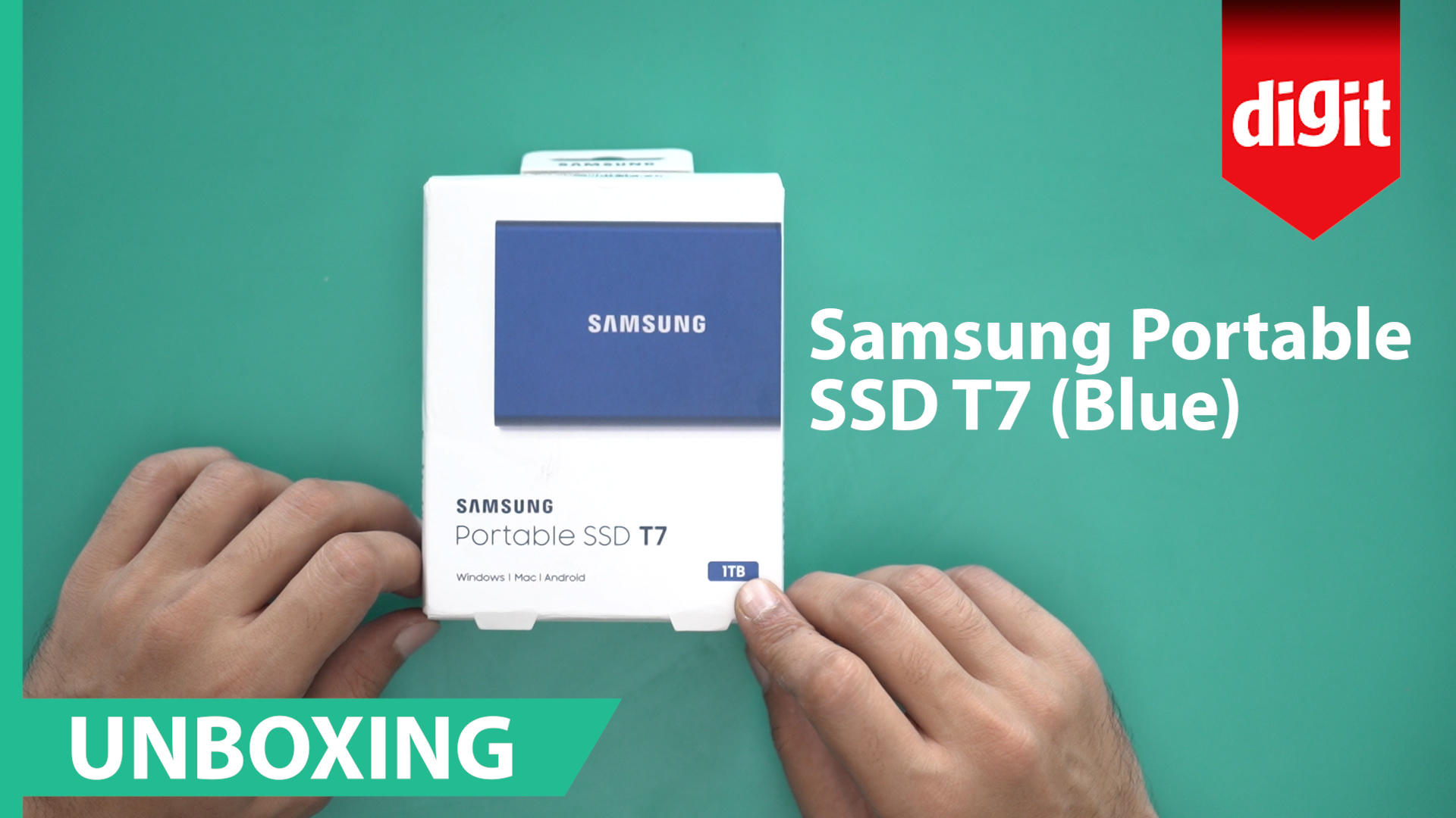 Samsung Portable SSD T7 (Blue) Unboxing