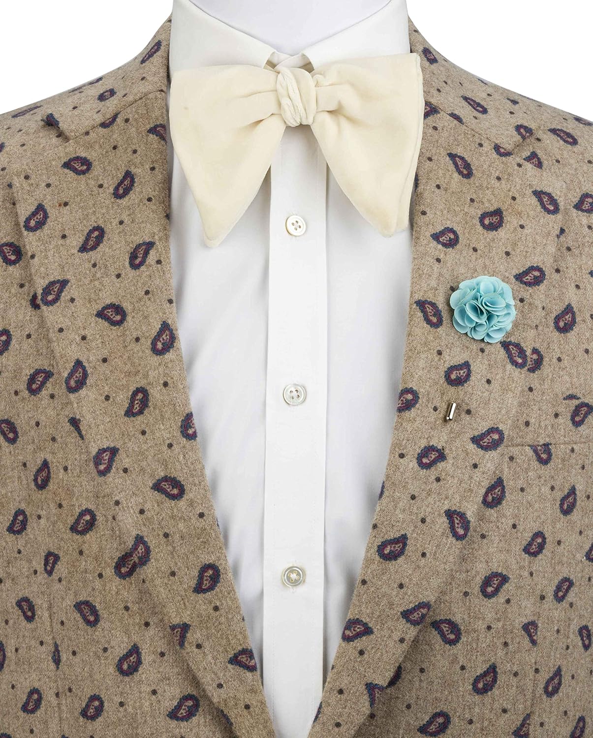 AN KINGPiiN Lapel Pin for Men Handmade Bunch Flower Brooch Suit Stud, Shirt Studs Men's Accessories (Sky Blue)