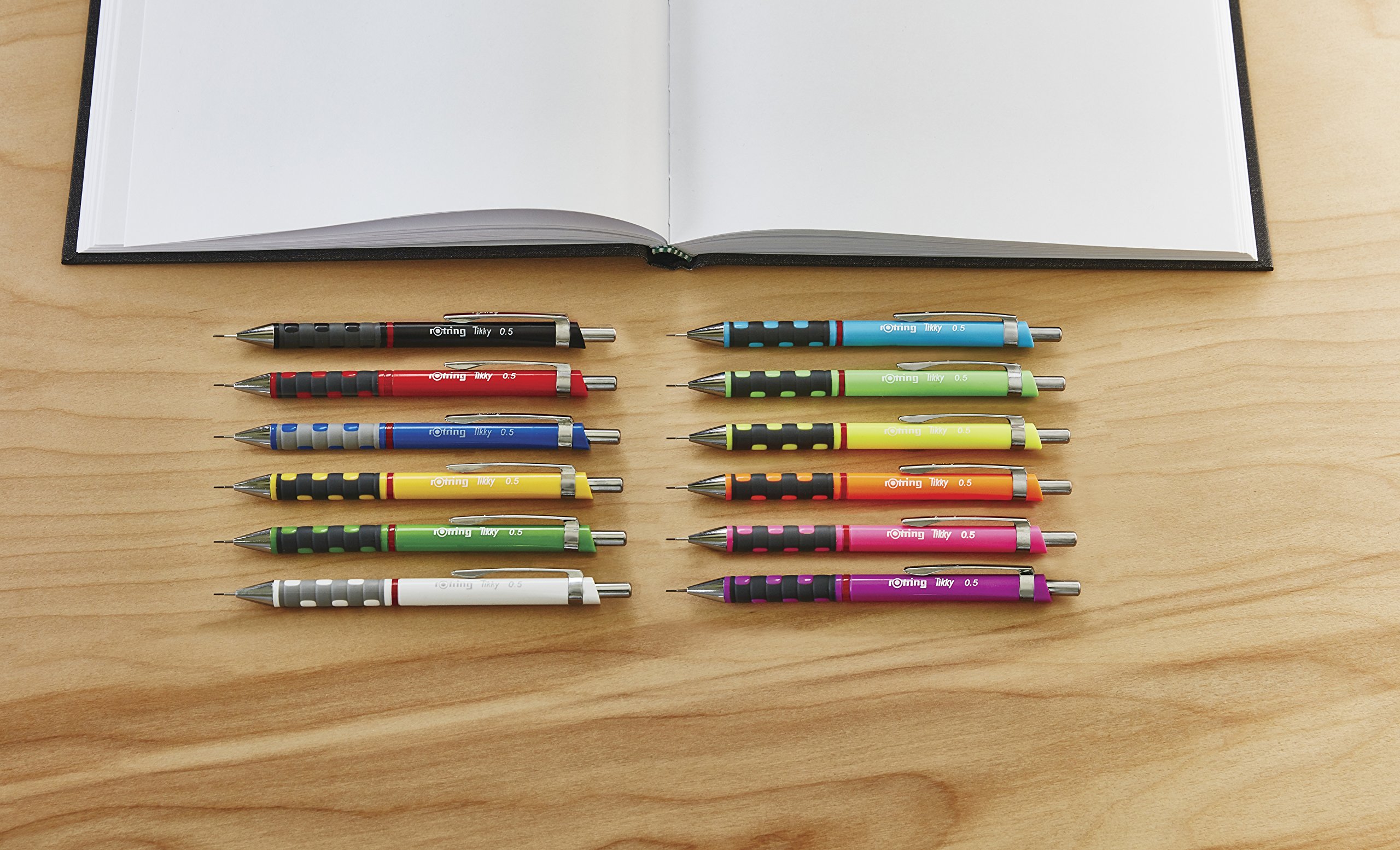 rOtring Tikky zestaw ołówków mechanicznych, 0,5 mm, zawiera smycze i gumkę, niebieski