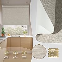 Vista 4 de Persianas enrollables opacas para ventanas, inalámbricas, tela jacquard, persianas enrollables para ventanas, tela con aislamiento térmico