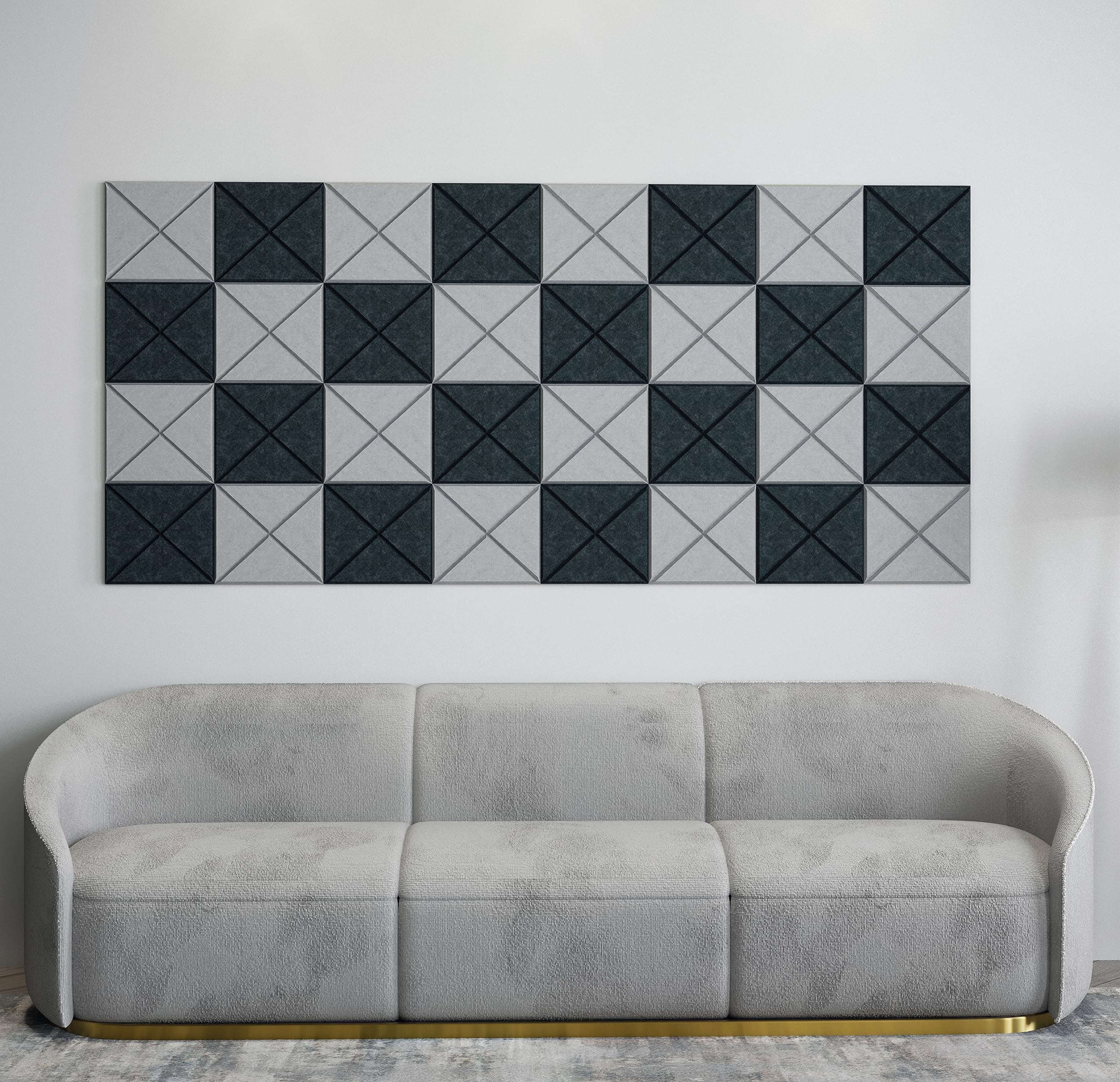 Acoustic.ae XGroove PETFELT acoustic wall panels – Pack of 6 Pcs (300 X 300 X 12 mm). Acoustic treatment for walls in Home and Offices. A product made in UAE.