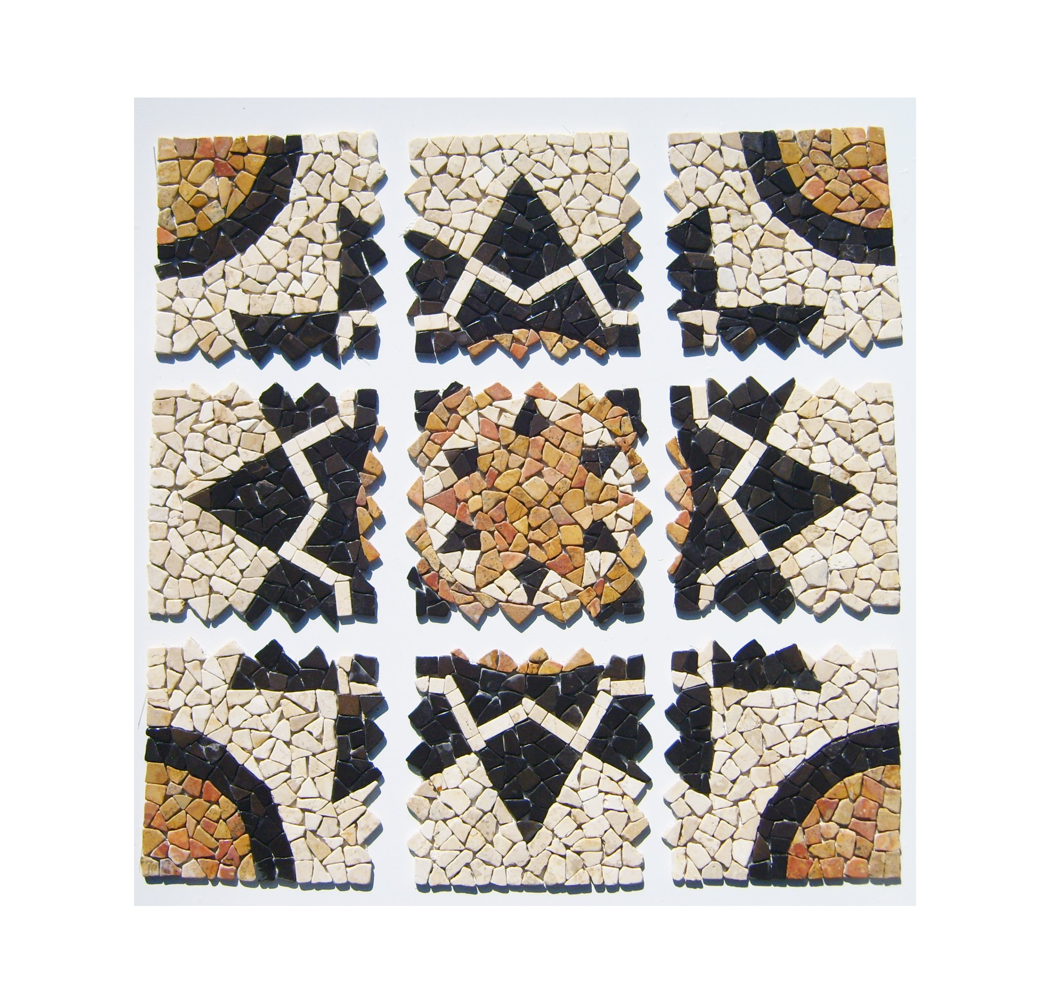 RO-001 90 x 90 cm Marmor Rosone me­di­ter­ran Einleger Mosaikfliesen Bild Dekoration Stein-Mosaik Fliesen Lager Verkauf Herne NRW