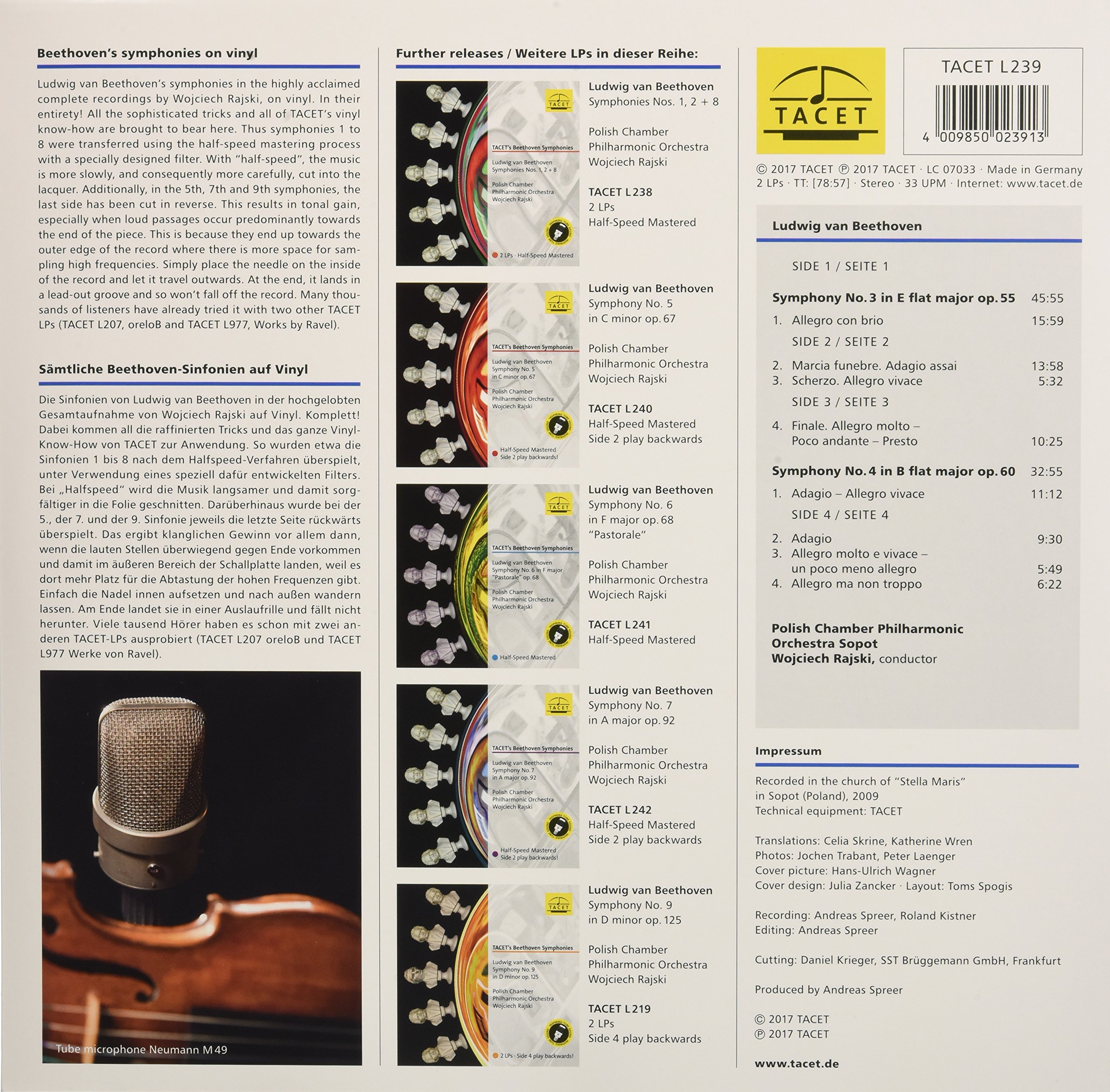 Tacet's Beethoven Symphonies 3 & 4