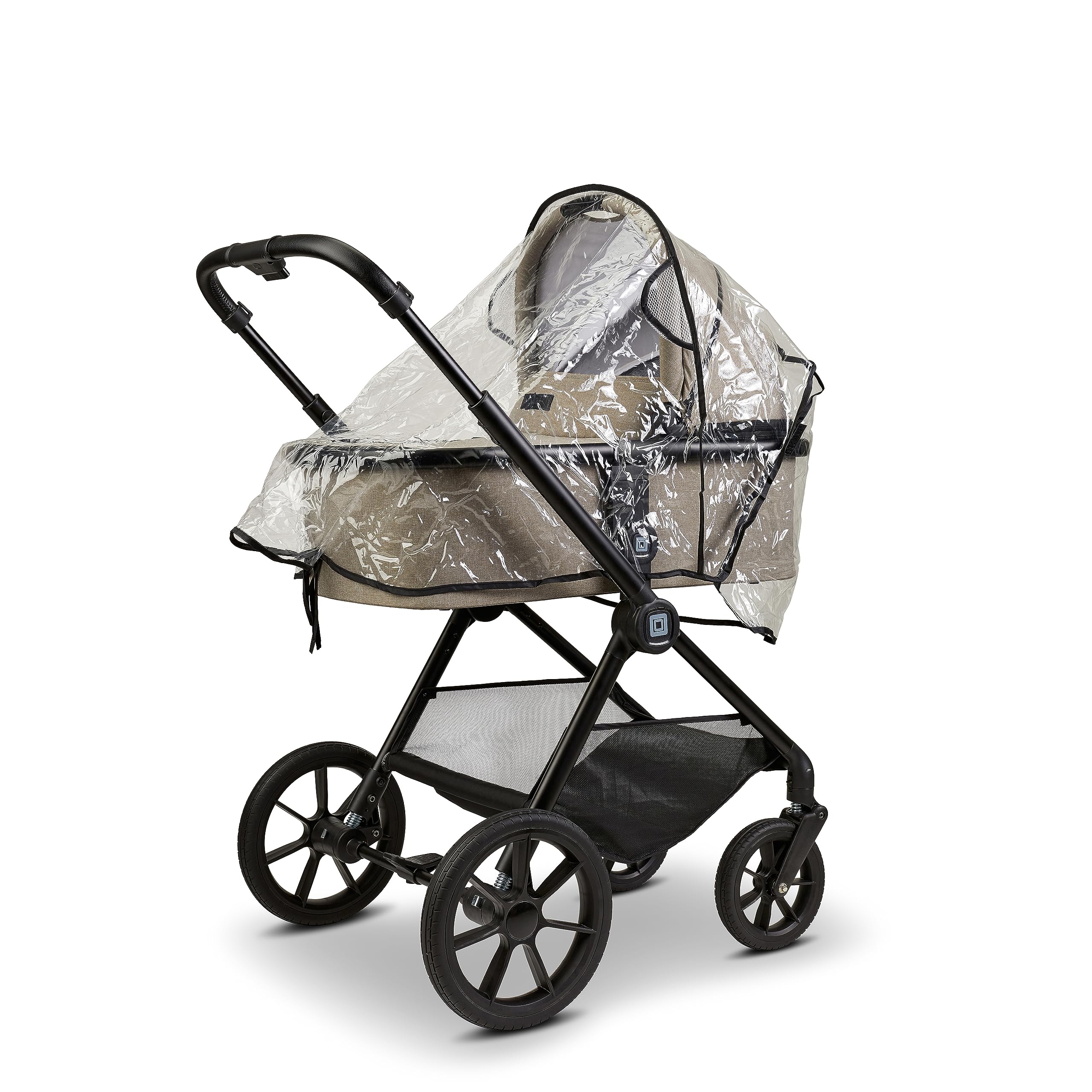 MOON 2 in 1 Kombi-Kinderwagen CLICC, Mud/Melange, mit Wanne und Sportwagen Sitz, bis 22 kg, faltbar mit Sportsitz, inkl. Wickeltasche, Fußsack, Regenschutz und Adapter, Kollektion 2024