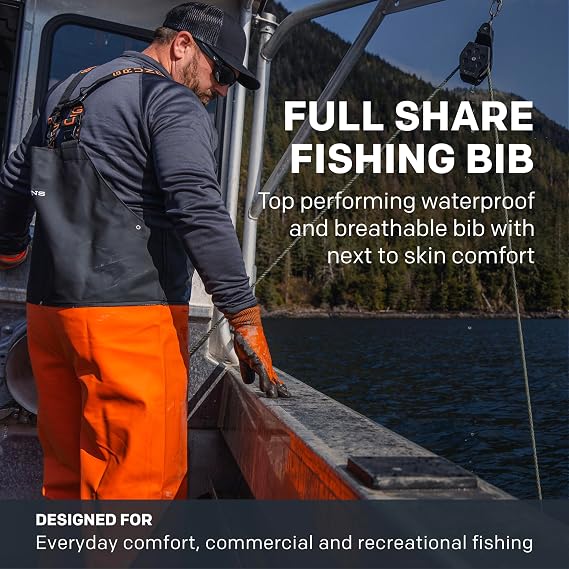 Grundens Mens Full Share Bib | Waterproof, Breathable